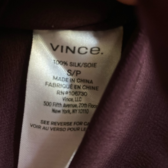 NWOT Vince silk blouse - Picture 6 of 6